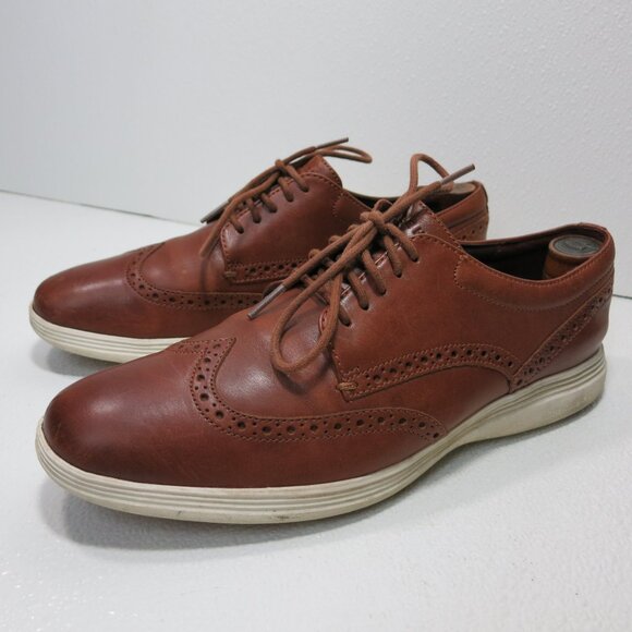 Cole Haan Other - Cole Haan Oil Tan Leather Wingtip Casual Dress Footwear Oxfords Men's Shoes 9 M